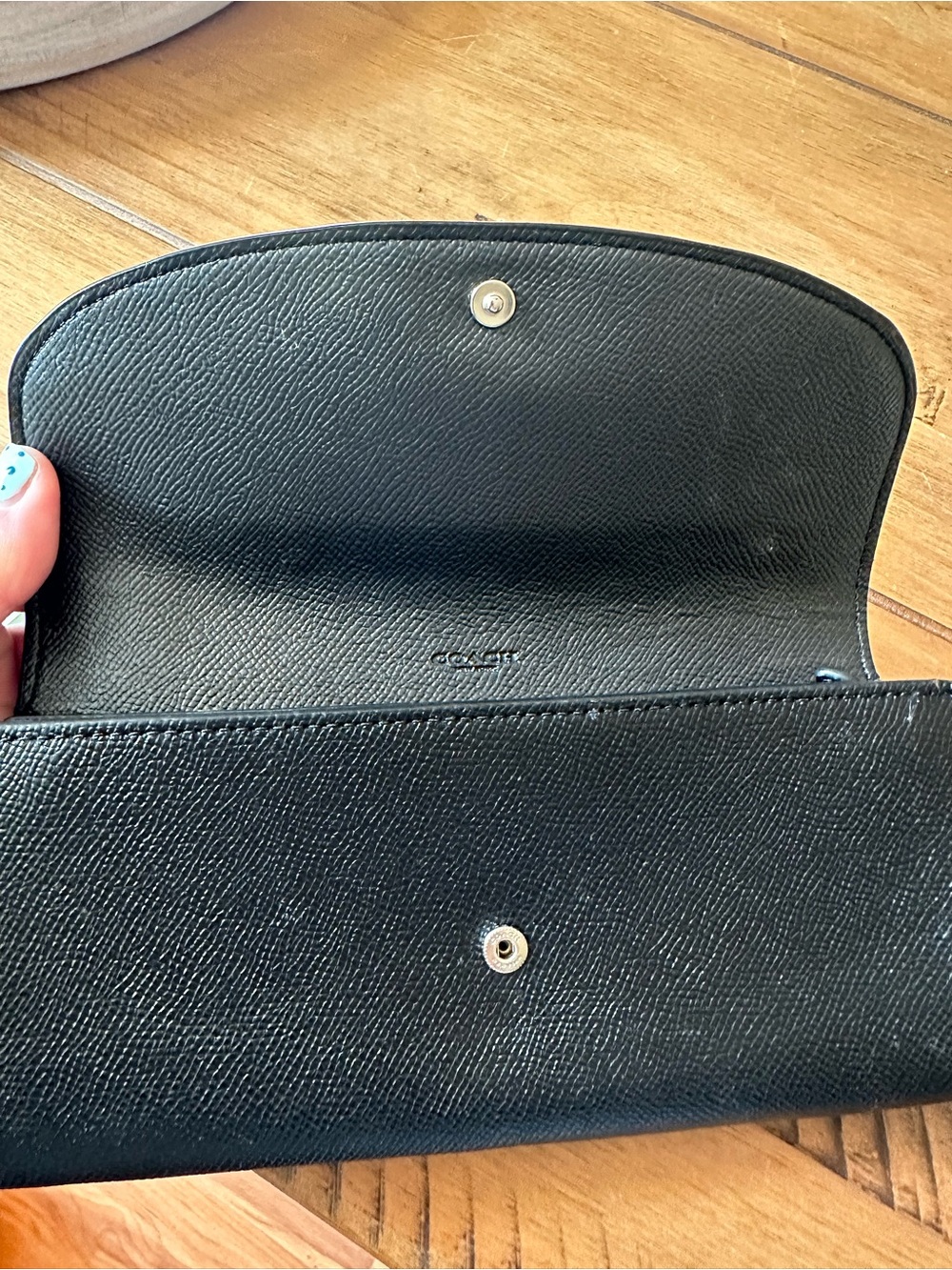 Coach Black Glitter Star Continental Wallet - Picture 2 of 6